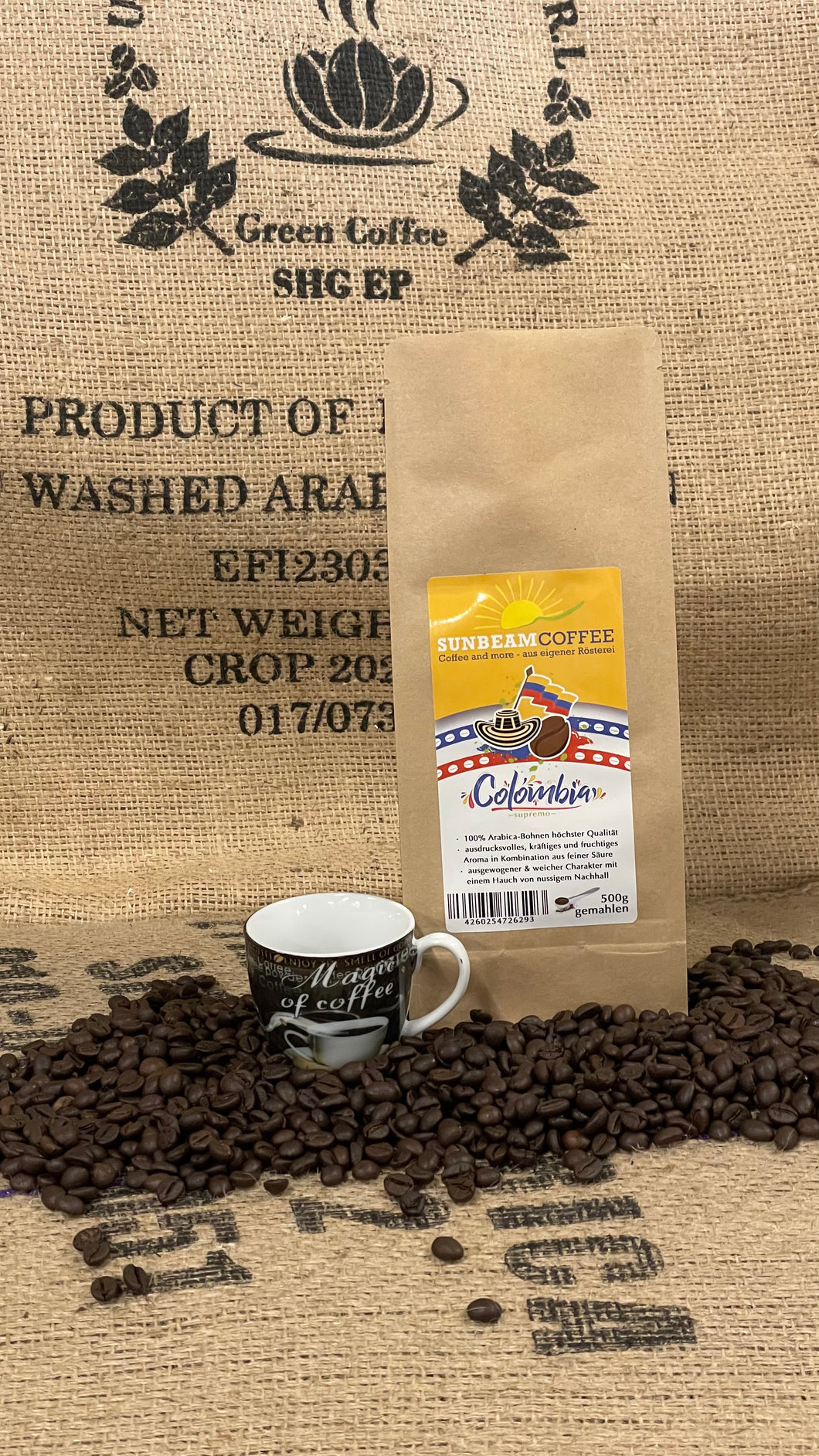 Colombia Supremo 100 % feinster Arabica Kaffee